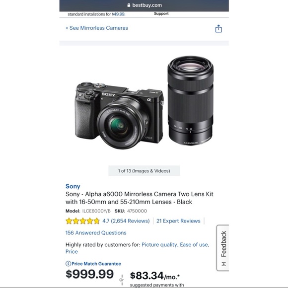 Sony a6000 camera bundle - Picture 1 of 9